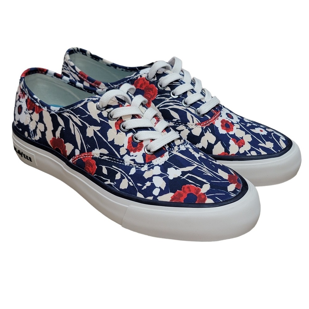 SeaVees x‎ Trina Turk Women's Sz 6.5 Floral Jardin De Paris Legend Sneaker Shoes
